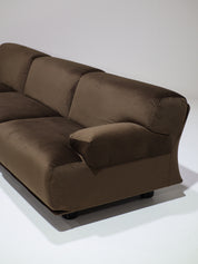 Cassina_Fiandra_elements_sofa_and_armchair_brown_velvet_1970s