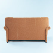 Vico_Magistretti_Portovenere_2_Seater_Sofa_for_Cassina,_Salmon_Peach_Upholstery,_Italy,_1980s