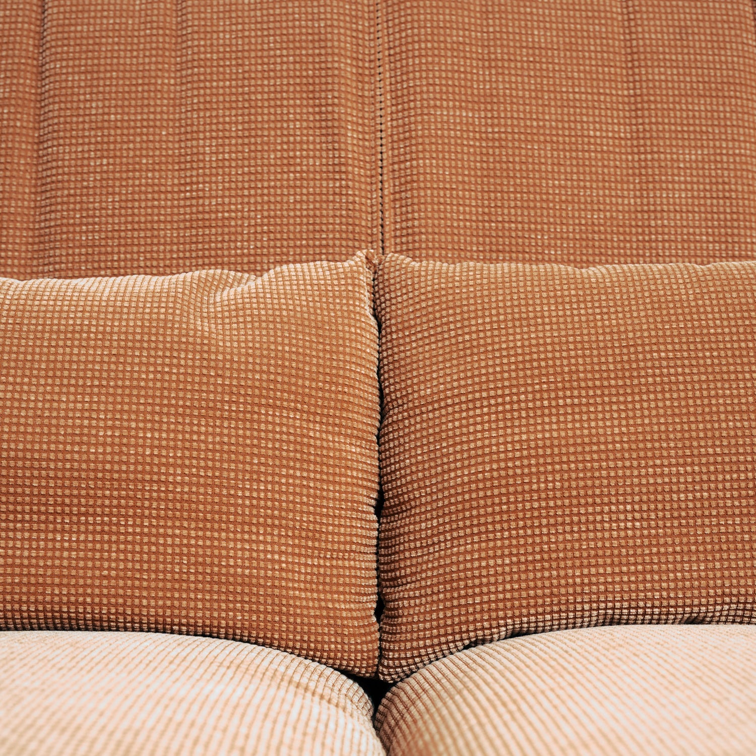 Vico_Magistretti_Portovenere_2_Seater_Sofa_for_Cassina,_Salmon_Peach_Upholstery,_Italy,_1980s