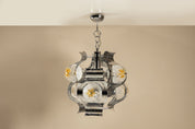Chrome_and_Glass_Ceiling_Lamp_Attributed_to_Mazzega,_1970s,_Italy