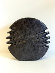 1972_Nereo_Boaretto_Sculptural_Dark_Grey_Ceramic_Vase,_Padua,_Italy
