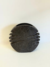 1972_Nereo_Boaretto_Sculptural_Dark_Grey_Ceramic_Vase,_Padua,_Italy