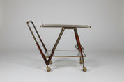 Cesare_Lacca_Drinks_Trolley_for_Cassina_in_Brass,_Mahogany_and_Glass,_Italy_1950s