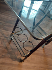 Cesare_Lacca_Drinks_Trolley_for_Cassina_in_Brass,_Mahogany_and_Glass,_Italy_1950s