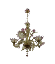 Cesare_Toso_Attributed_Murano_Glass_6_Light_Floral_Chandelier,_Italy