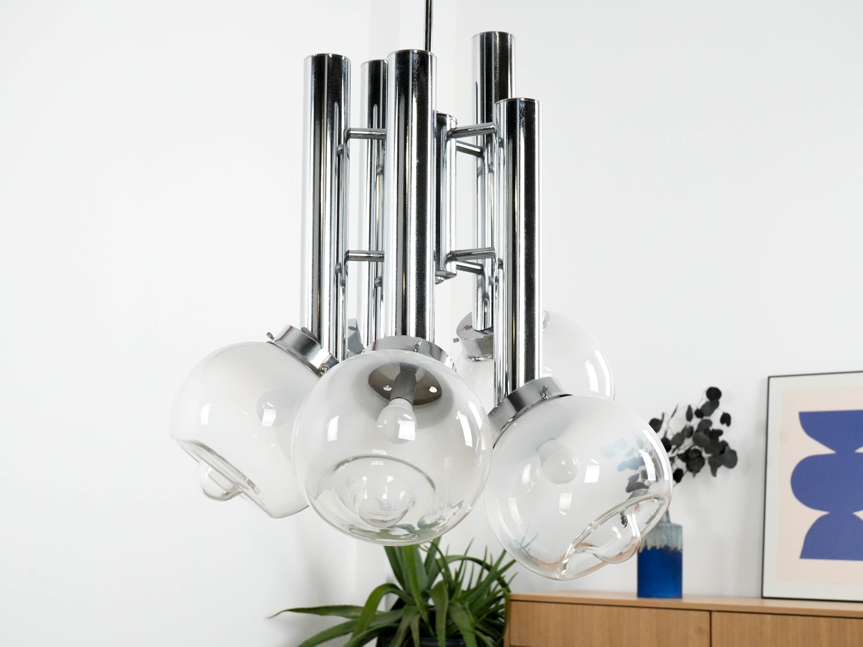 Italian_Chrome_and_Smoked_Glass_Chandelier,_1970s,_Italy