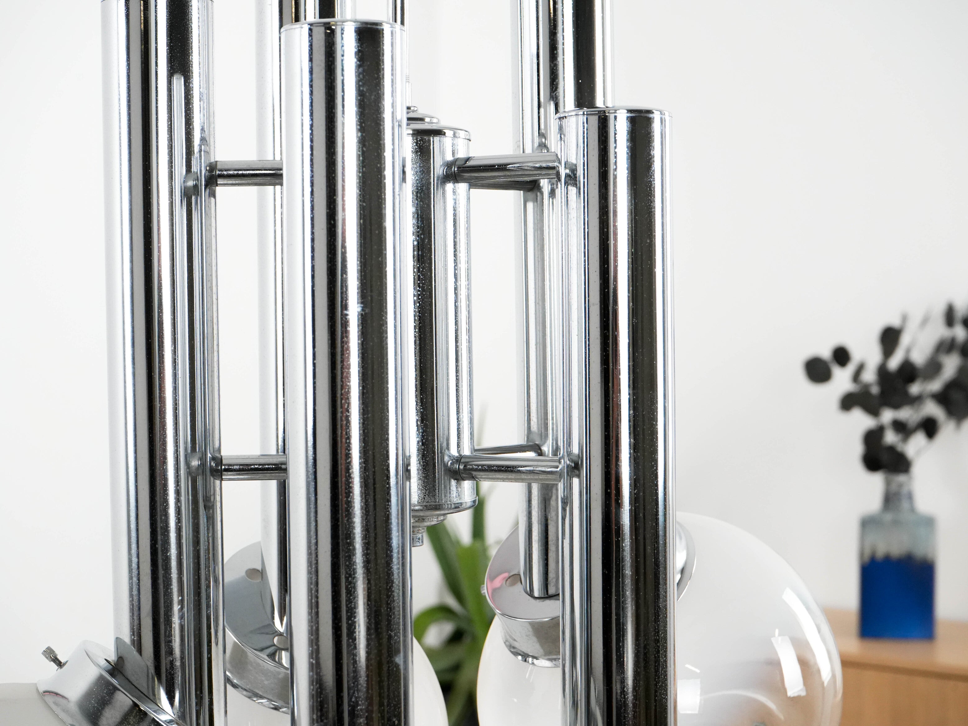 Italian_Chrome_and_Smoked_Glass_Chandelier,_1970s,_Italy