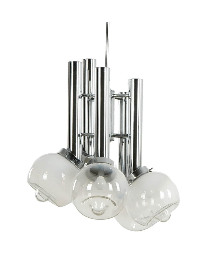 Italian_Chrome_and_Smoked_Glass_Chandelier,_1970s,_Italy