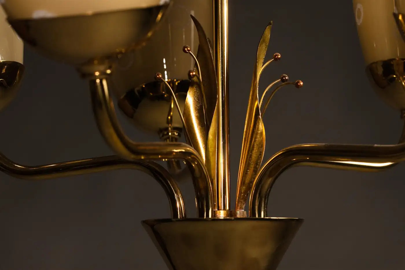 Chandelier_Mauri_Almari_Brass_Hand-Painted_Glass_Idman_Oy_1950s_Finland