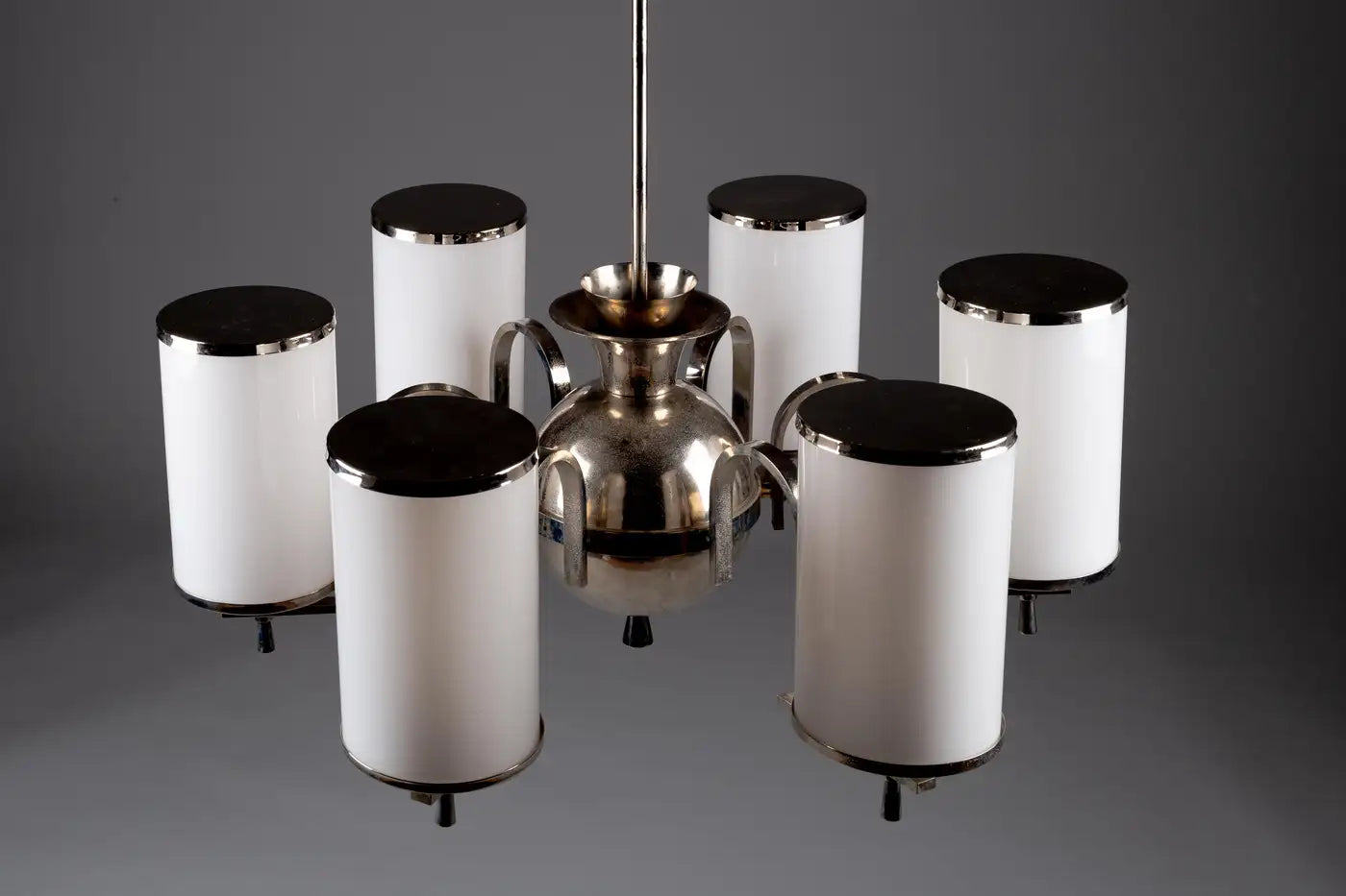 Chandelier_Paavo_Tynell_Nickel-Plated_Brass_Taito_Oy_1930s–1940s_Finland