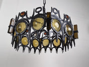 Chandelier_sculpture_lamp_in_wrought_iron_and_blown_glass