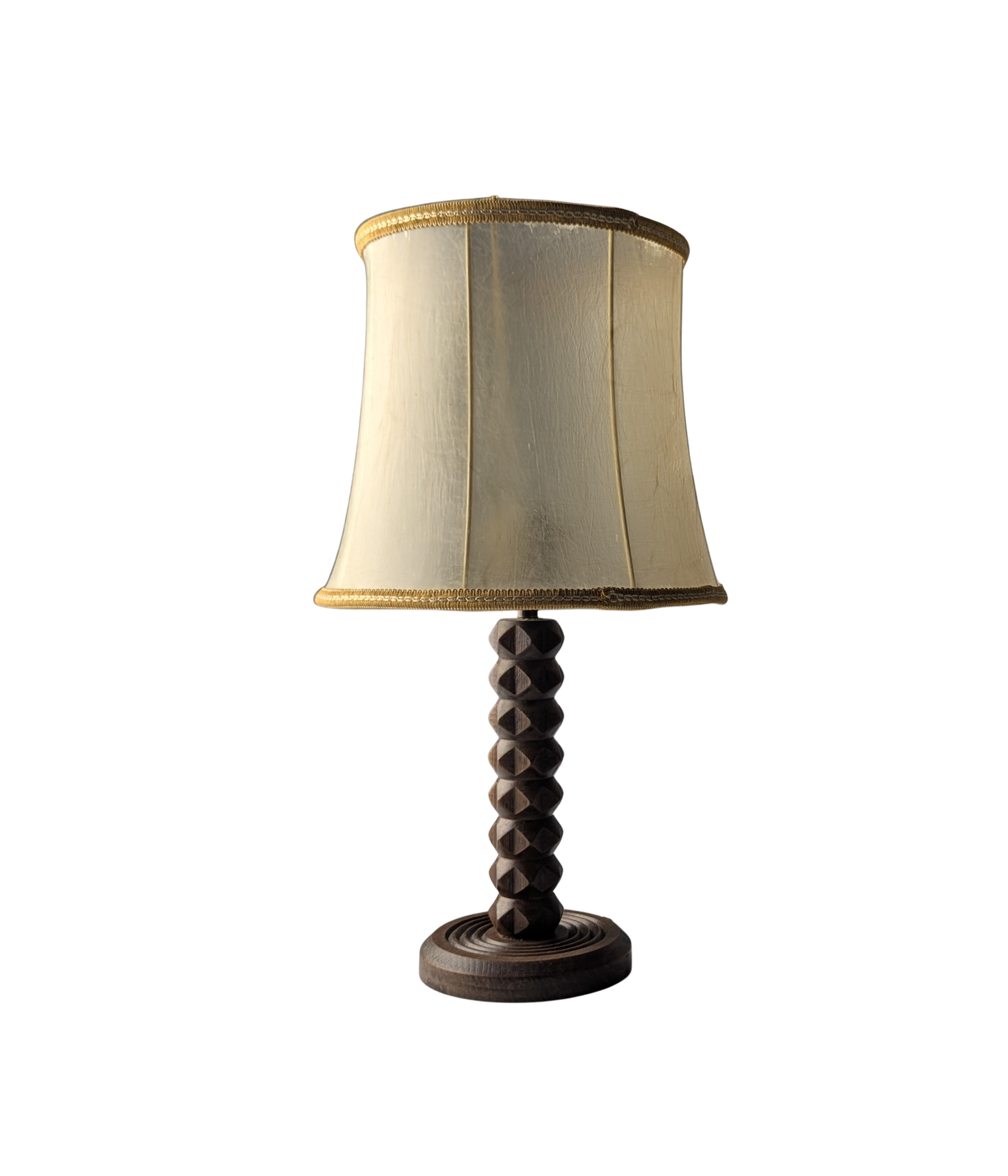 Charles_Dudouyt_Style_Oak_Table_Lamp_with_Parchment_Shade,_France_1950s