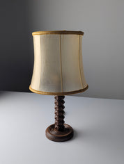 Charles_Dudouyt_Style_Oak_Table_Lamp_with_Parchment_Shade,_France_1950s