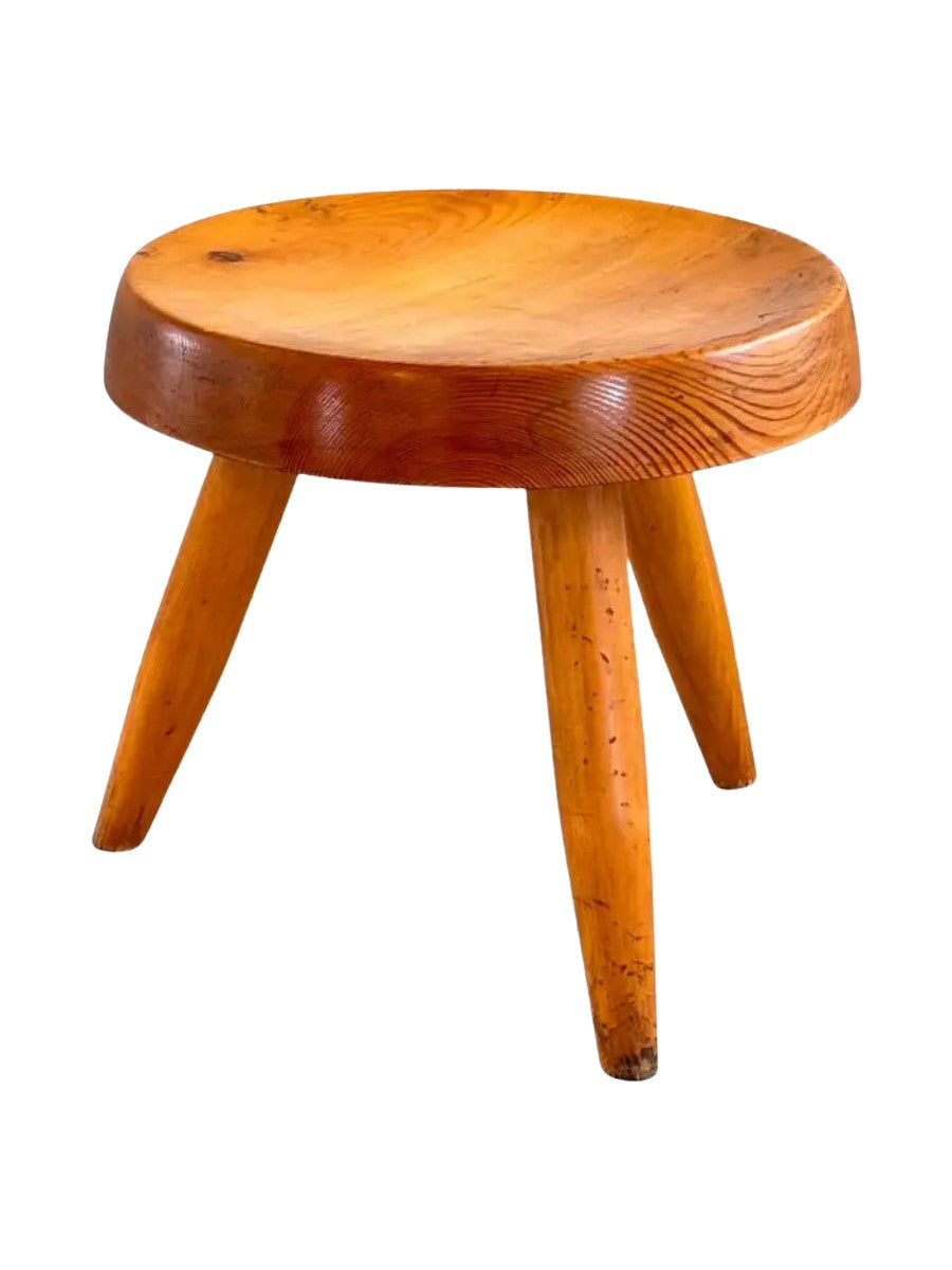 Charlotte_Perriand_Pine_Wood_'Berger'_Stool,_France,_1960s