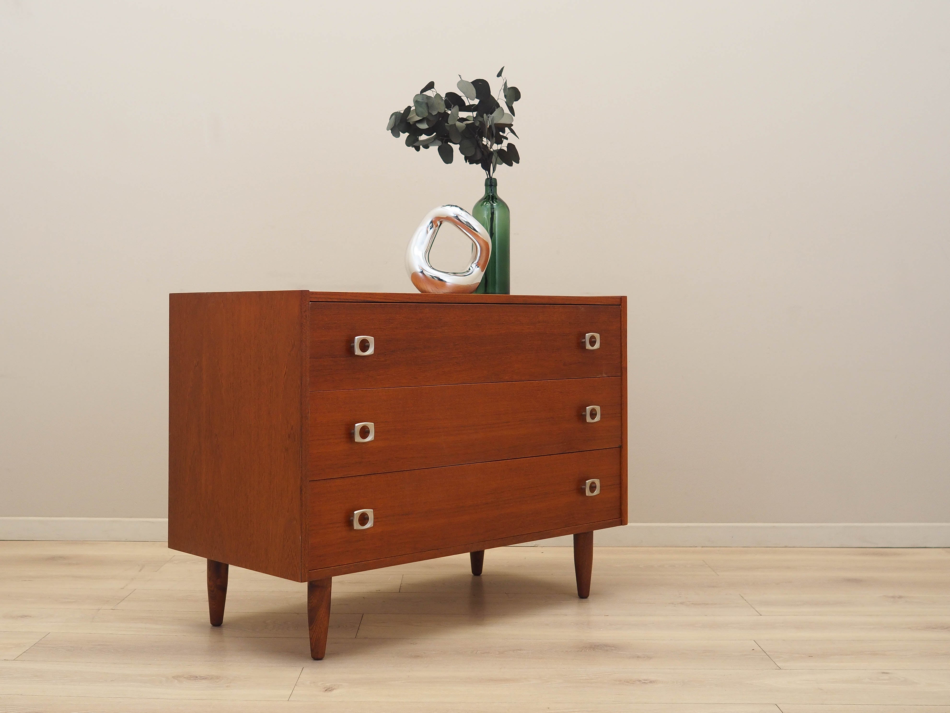 1970s_Danish_Teak_Chest_of_Drawers_with_Three_Drawers,_Denmark