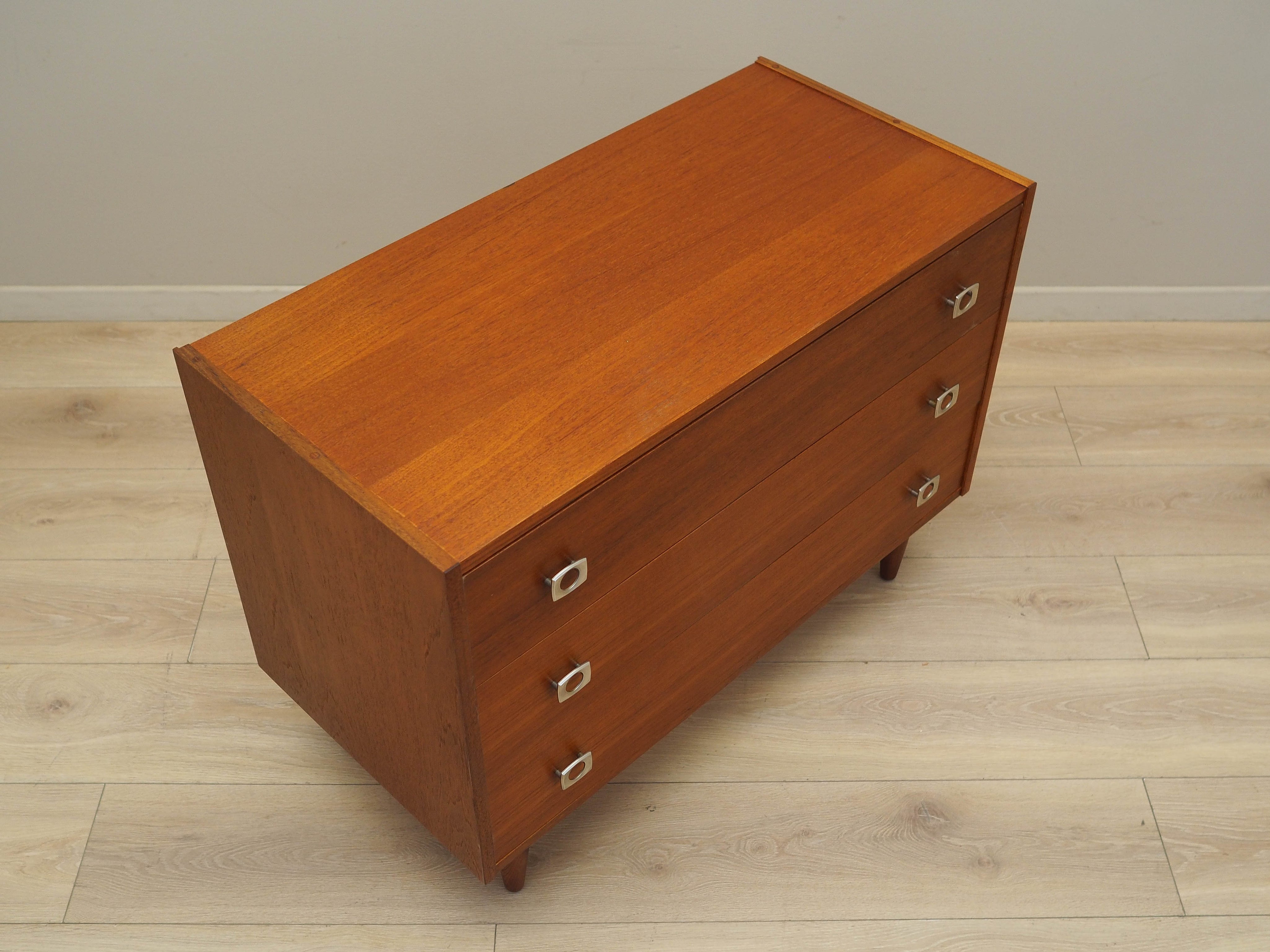 1970s_Danish_Teak_Chest_of_Drawers_with_Three_Drawers,_Denmark