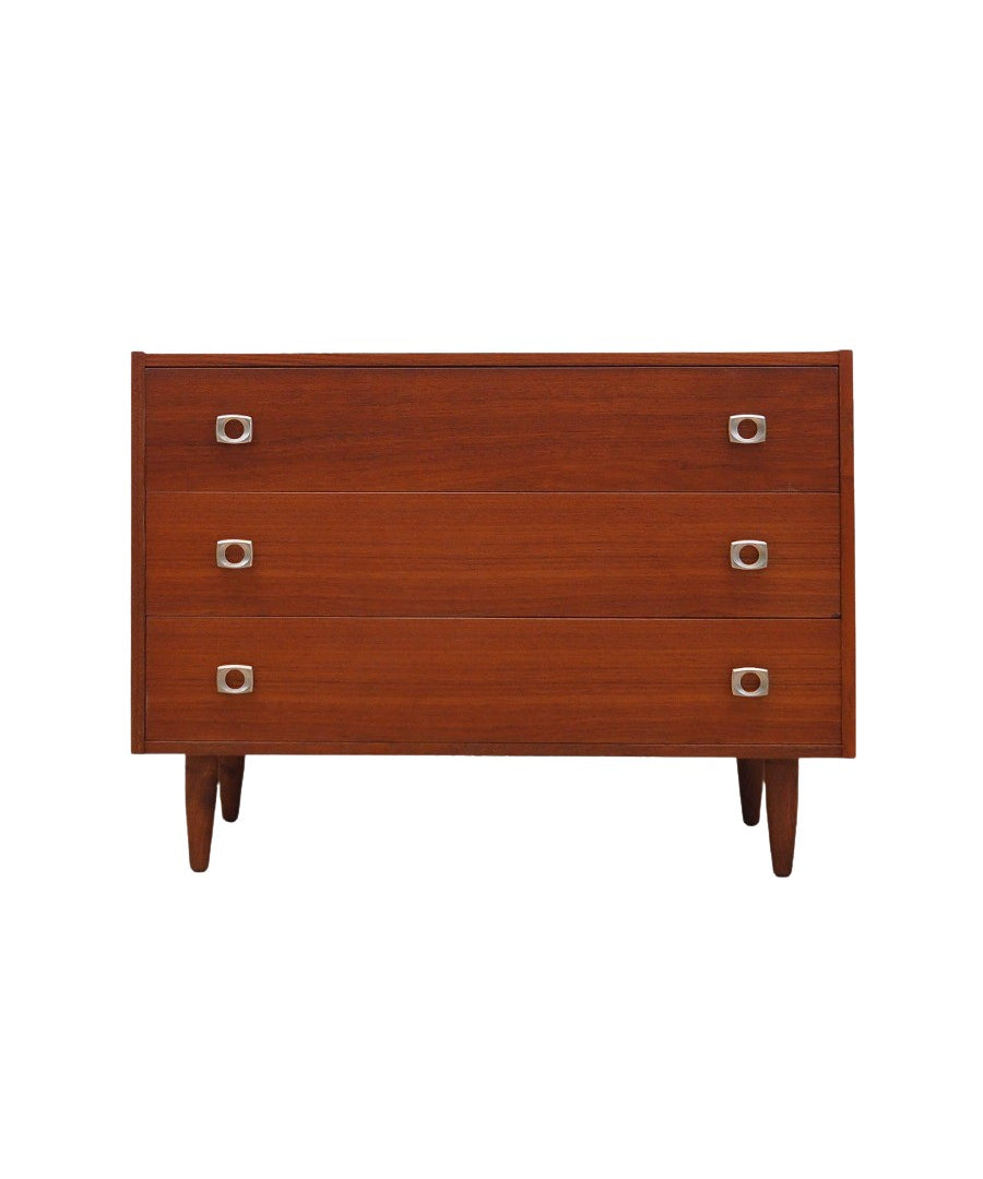 1970s_Danish_Teak_Chest_of_Drawers_with_Three_Drawers,_Denmark