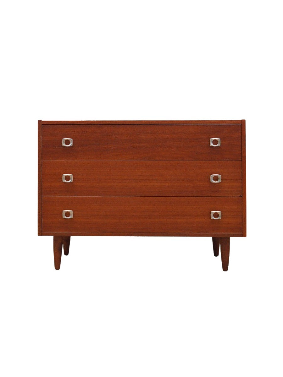 1970s_Danish_Teak_Chest_of_Drawers_with_Three_Drawers,_Denmark
