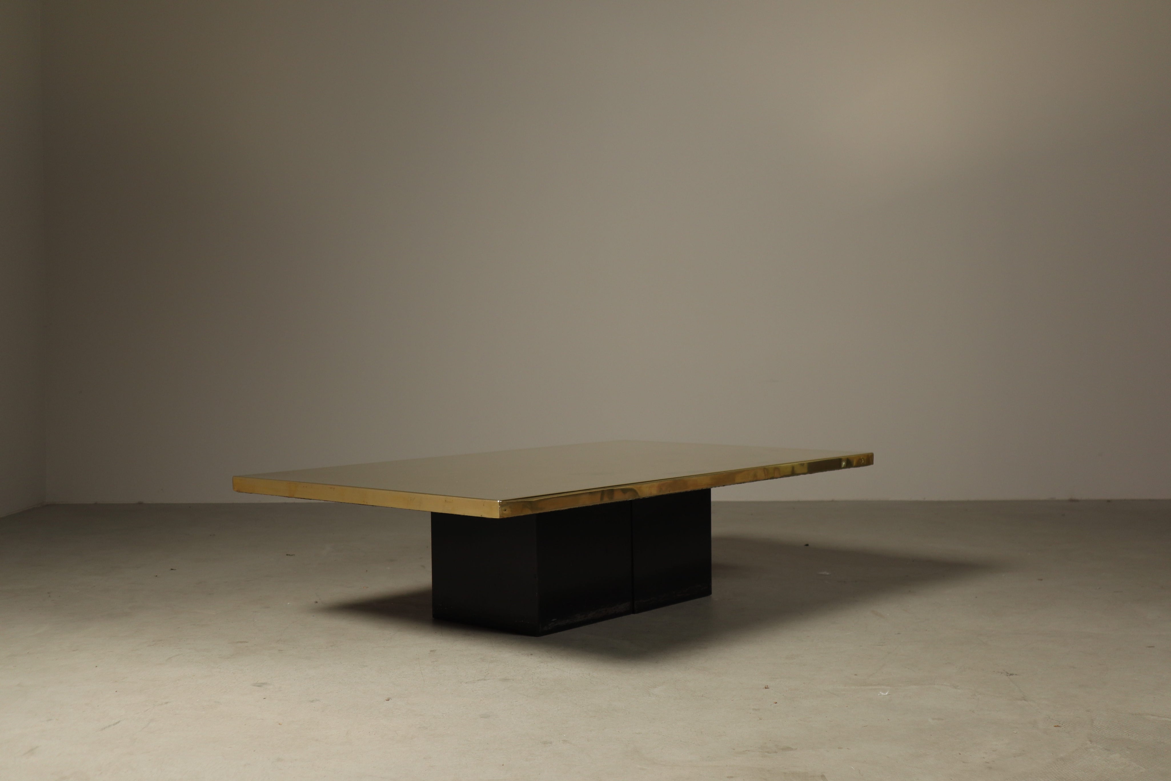 Signed_Christian_Heckscher_Etched_Brass_Coffee_Table,_Danish_Modern