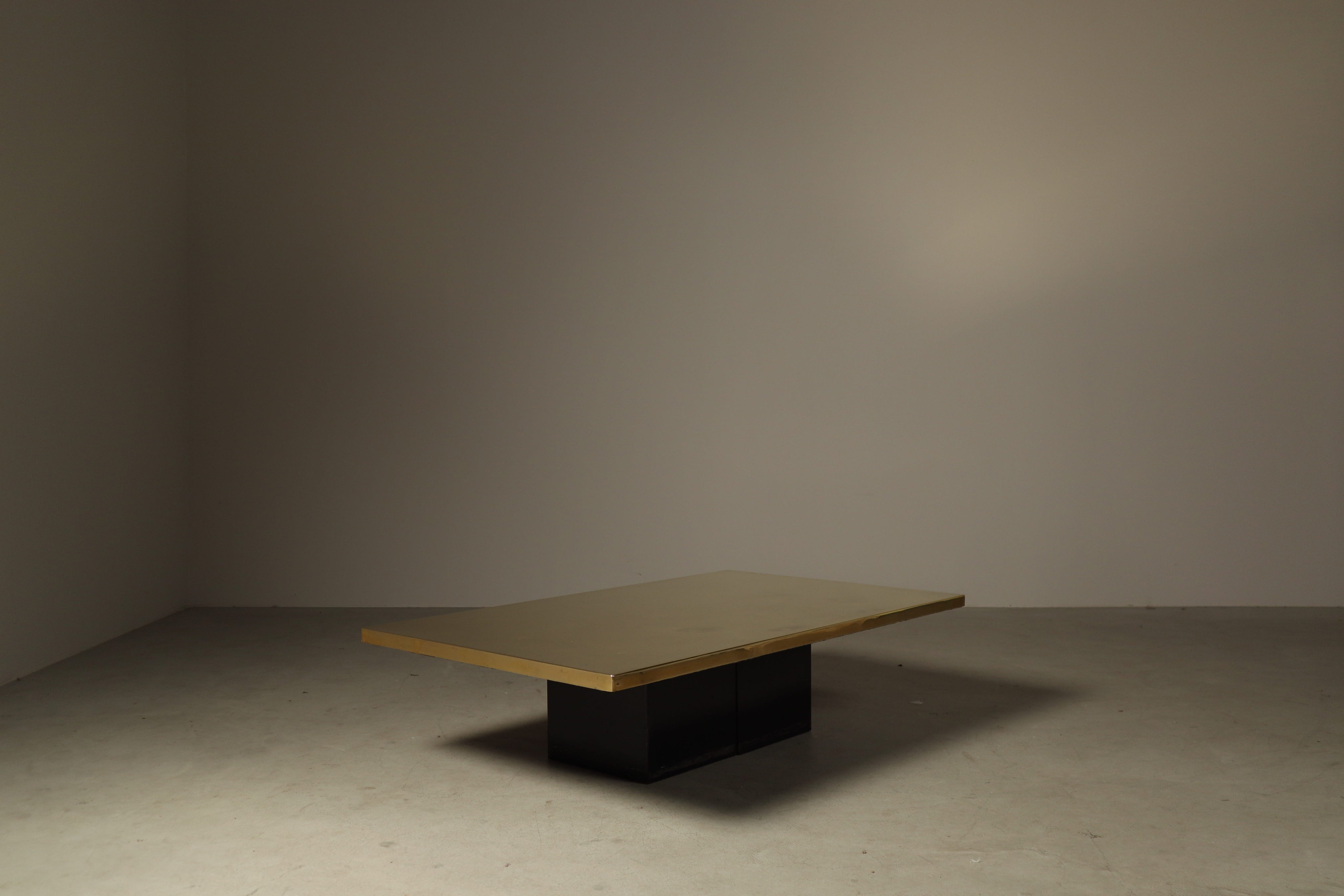 Signed_Christian_Heckscher_Etched_Brass_Coffee_Table,_Danish_Modern