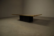 Signed_Christian_Heckscher_Etched_Brass_Coffee_Table,_Danish_Modern