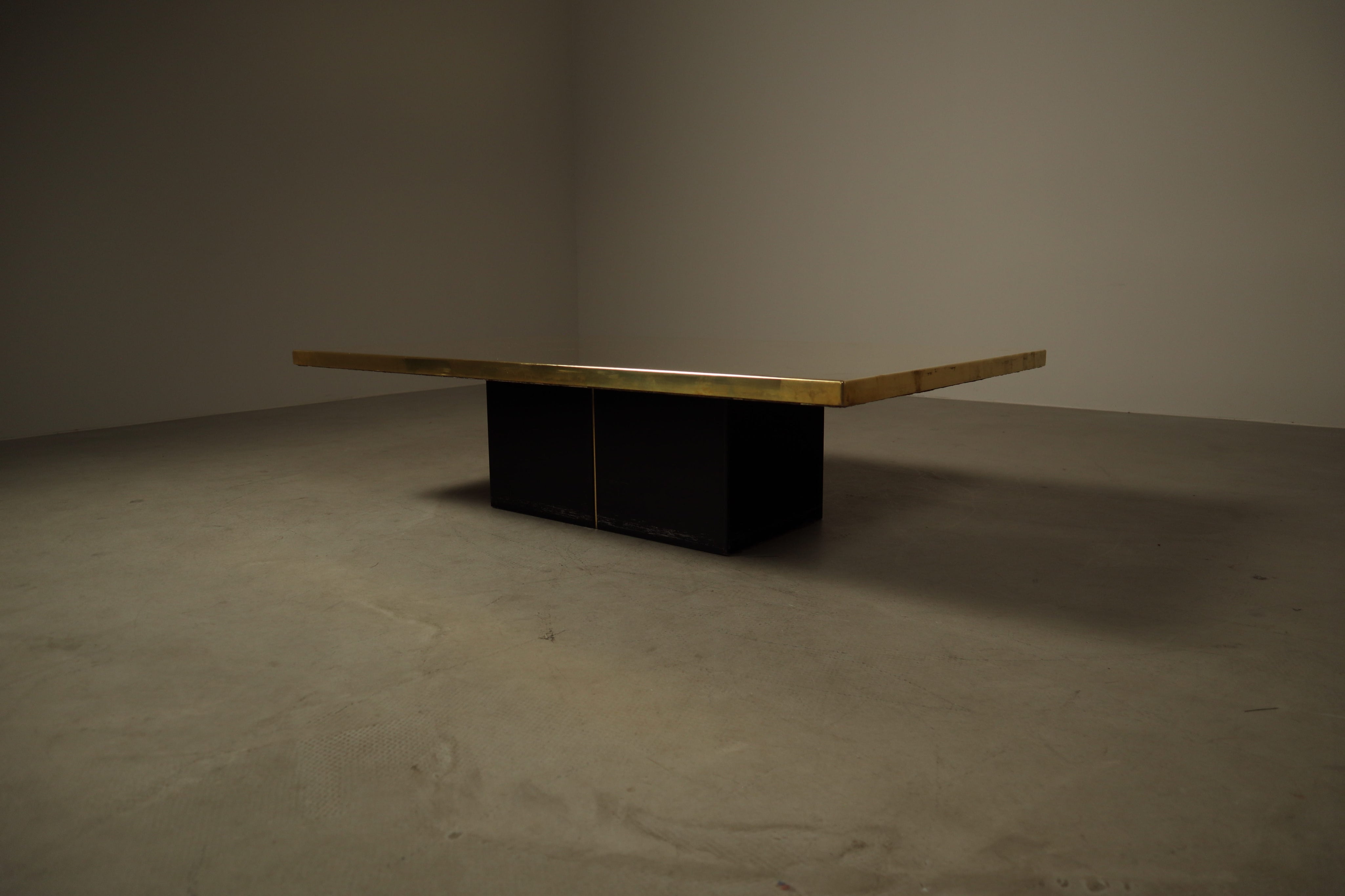 Signed_Christian_Heckscher_Etched_Brass_Coffee_Table,_Danish_Modern