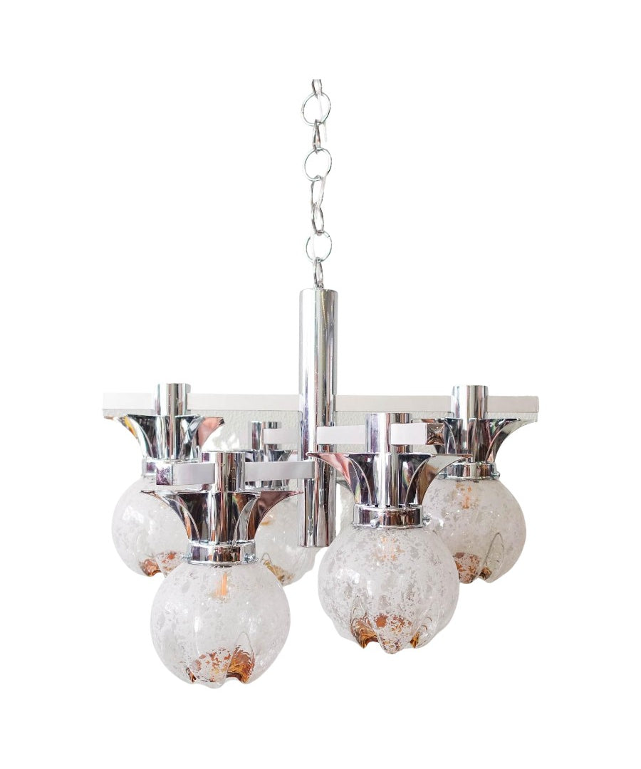 Chrome_and_Glass_Chandelier_by_Gaetano_Sciolari_for_Mazzega,_1970s,_Italy