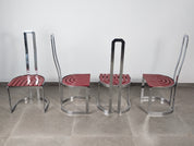 Set_of_4_Italian_Chrome_and_Red_Lacquered_Dining_Chairs,_Postmodern_Design