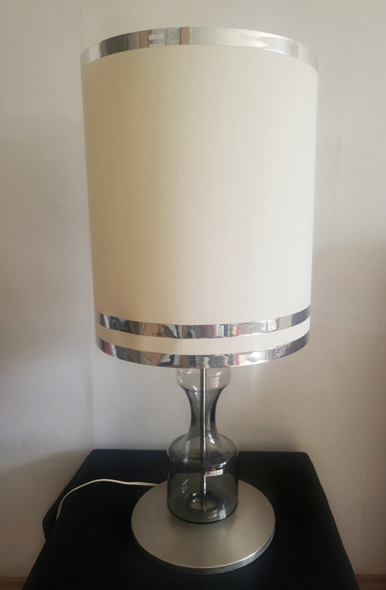 Chrome_and_smoked_glass_table_light._France_ca.1970