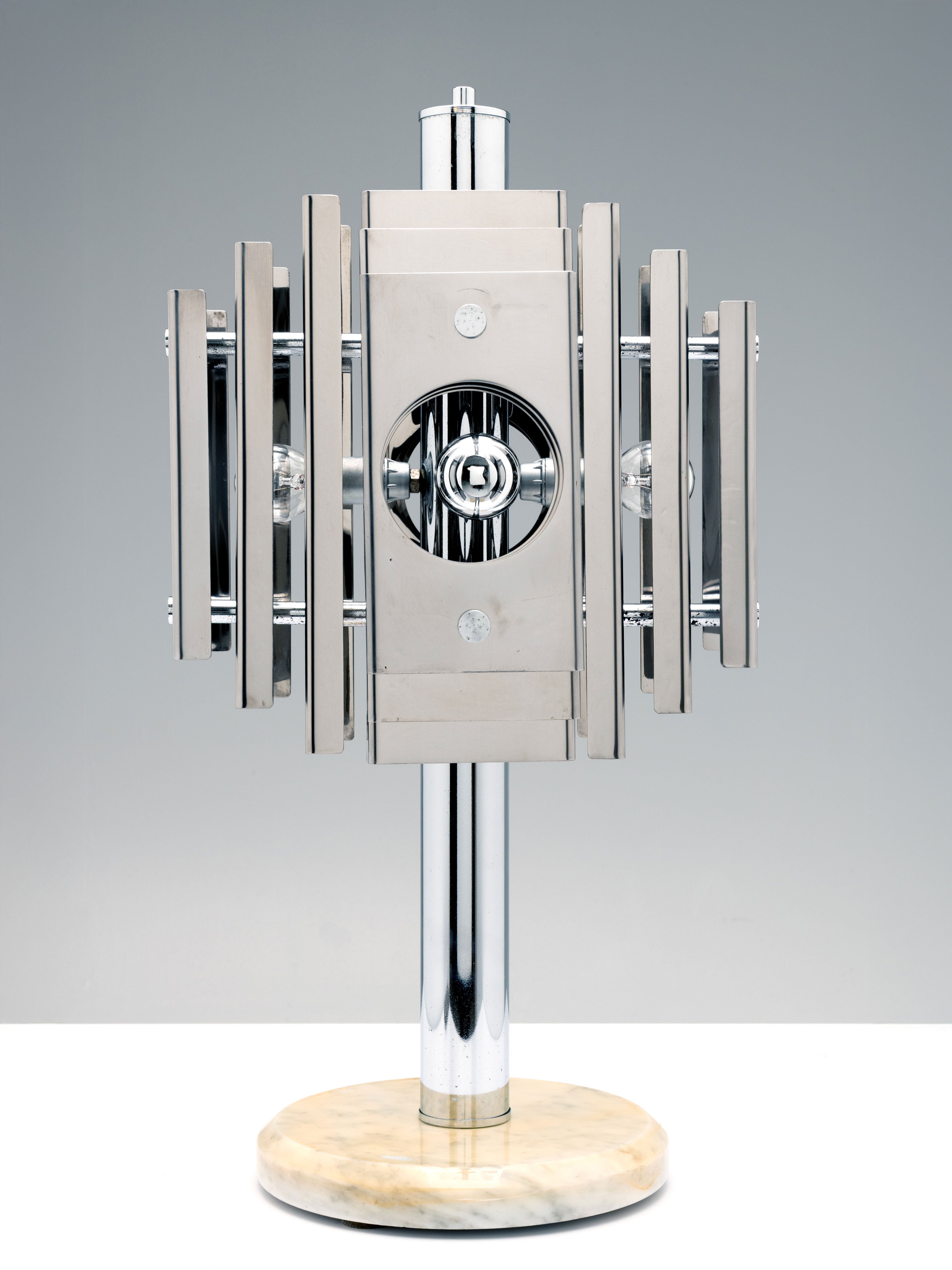 Chrome_layered_Italian_table_lamp