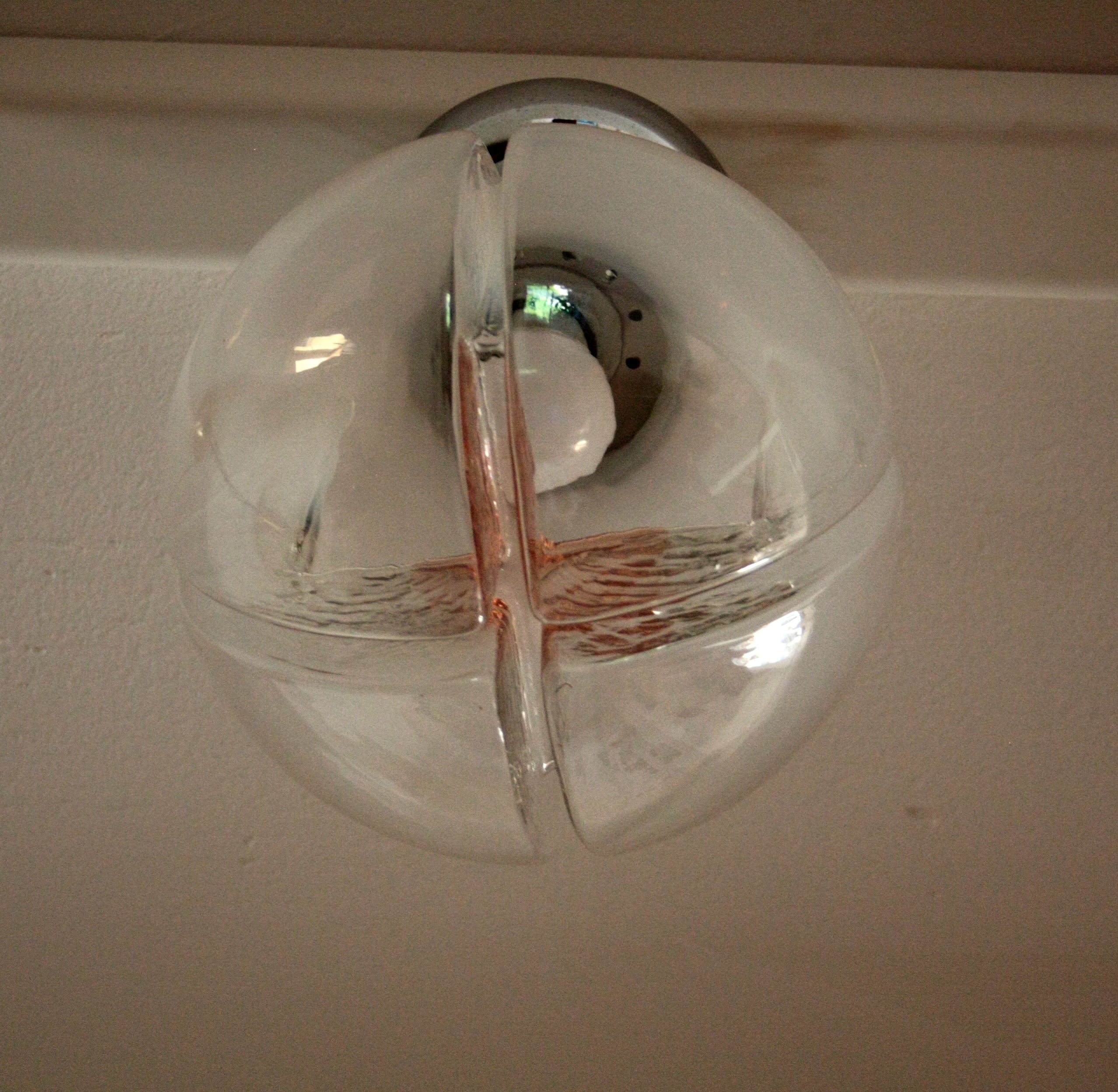 Chromed_ceiling_lamp,_blown_Murano_glass,_Italy,_1960s