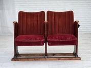 Set_of_2_Cinema_Armchairs,_Red_Velvet_&_Wood_Frame,_1950s_Denmark