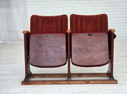 Set_of_2_Cinema_Armchairs,_Red_Velvet_&_Wood_Frame,_1950s_Denmark