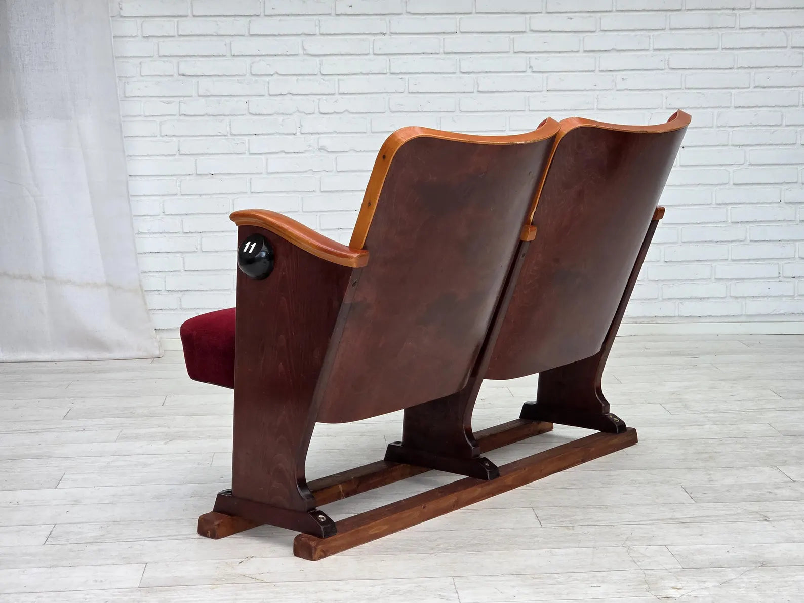 Set_of_2_Cinema_Armchairs,_Red_Velvet_&_Wood_Frame,_1950s_Denmark