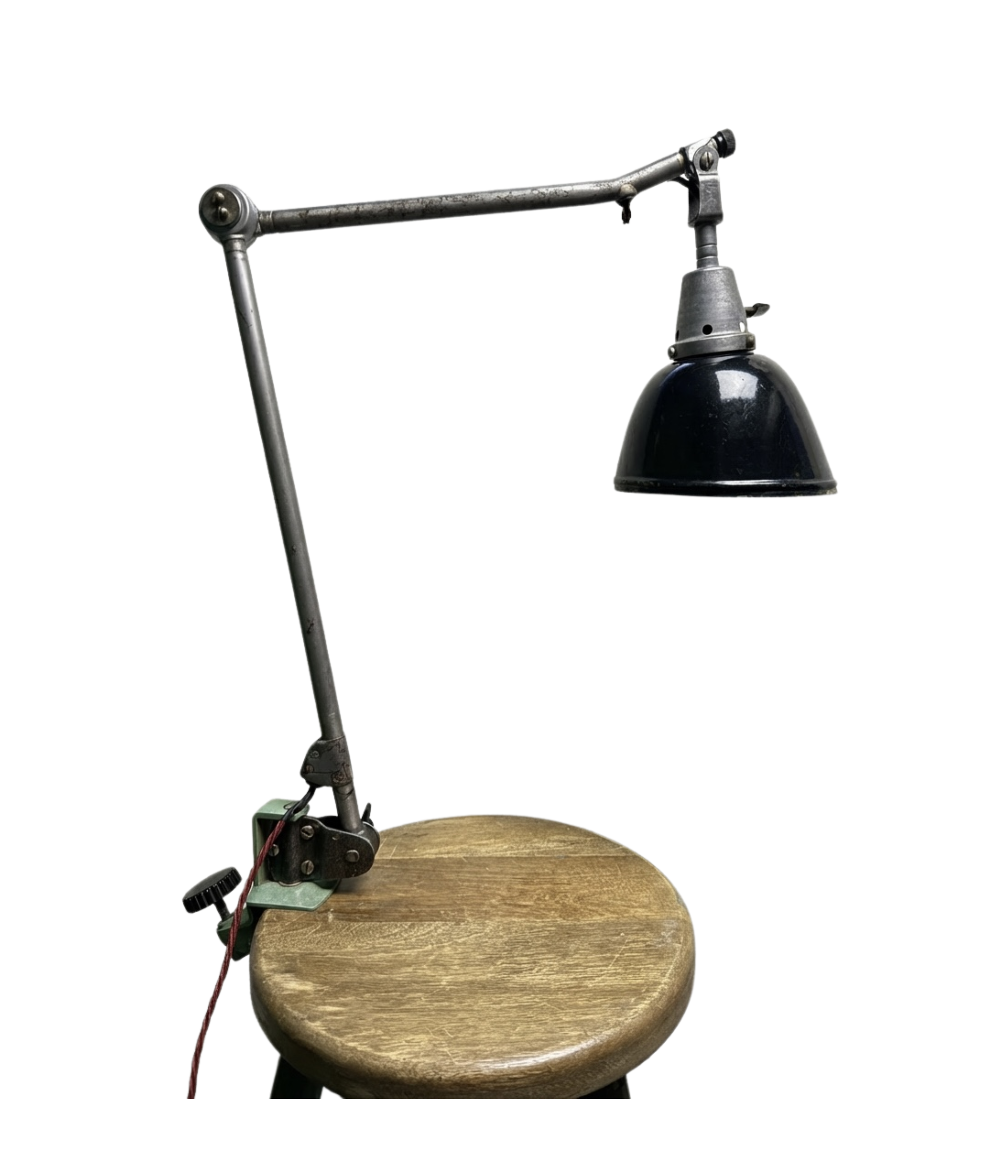 Clamp-On_Industrial_Task_Lamp_by_Curt_Fischer_for_Midgard,_Germany,_1940s