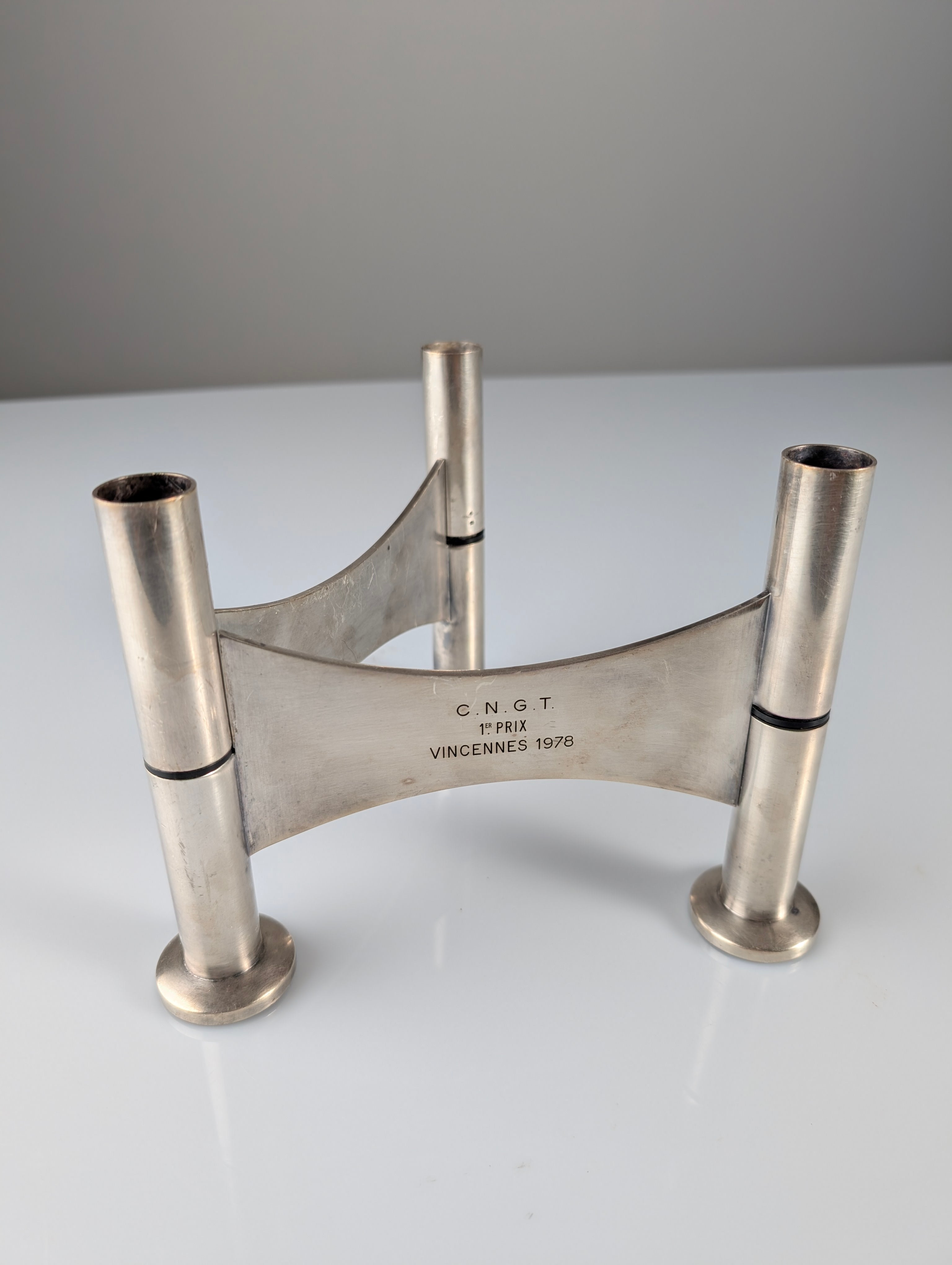 1978_Modernist_Silver-Plated_Three-Light_Candlestick_Attributed_to_Roger_Tallon_for_Ravinet_d’Enfert