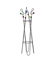 Coat_and_Hat_Stand_in_the_Style_of_Roger_Féraud,_Black_Metal_with_Colourful_Wooden_Balls