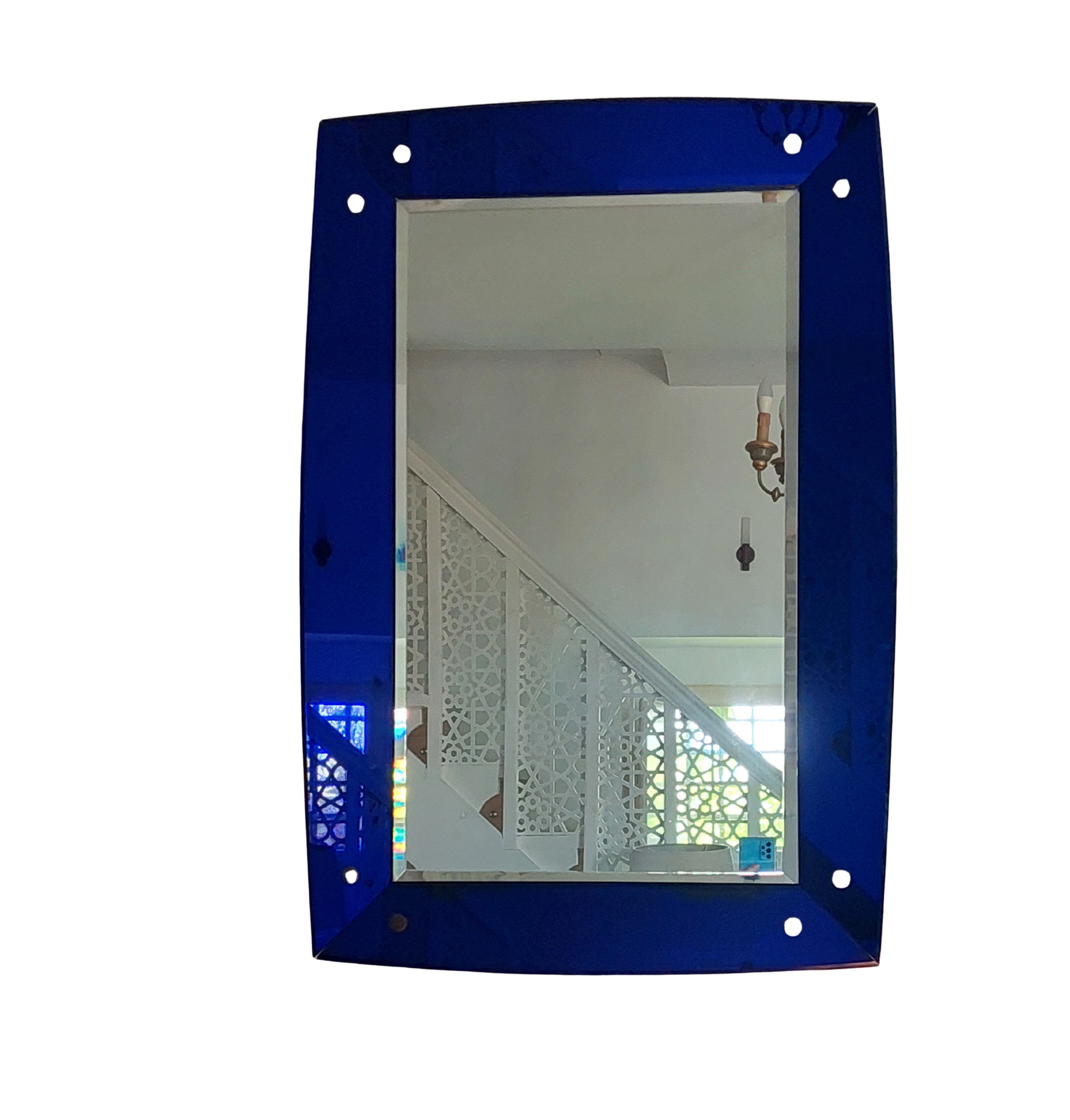 Cobalt_Blue_Crystal_Glass_Italian__Mid_Century__Rectangular_Mirror_by_Fontana_Arte.