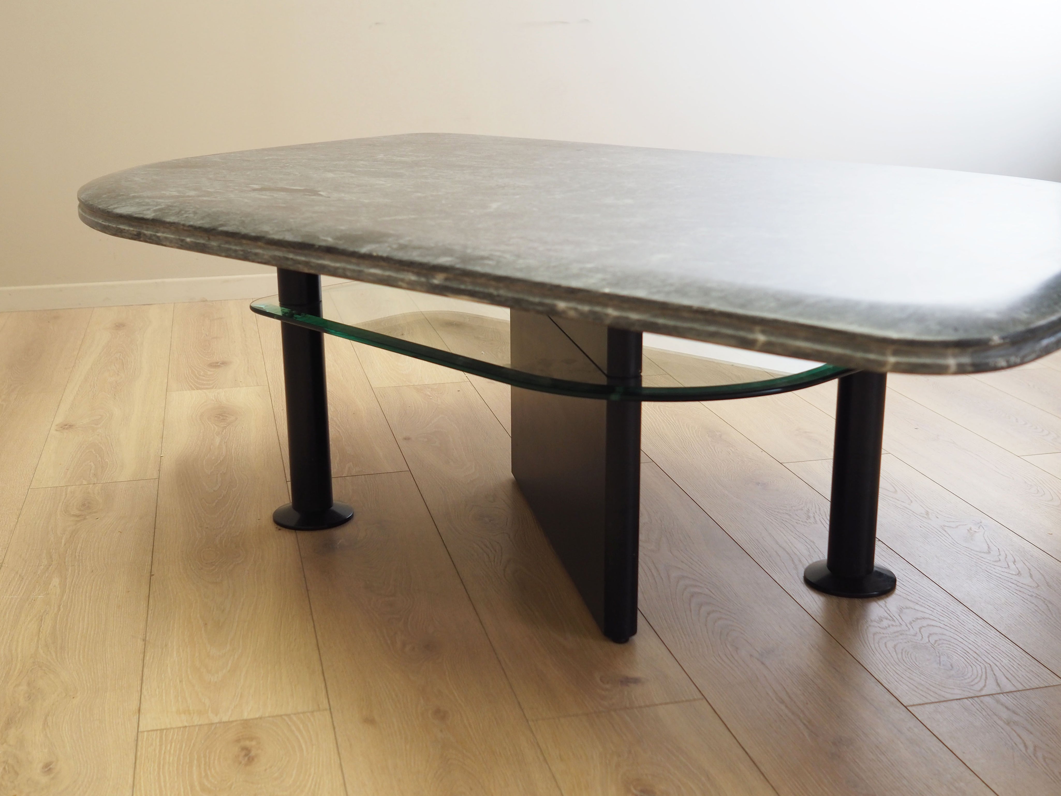 Coffee_Table,_Italian_Design,_Marble_Top_&_Wood,_1980s,_Italy
