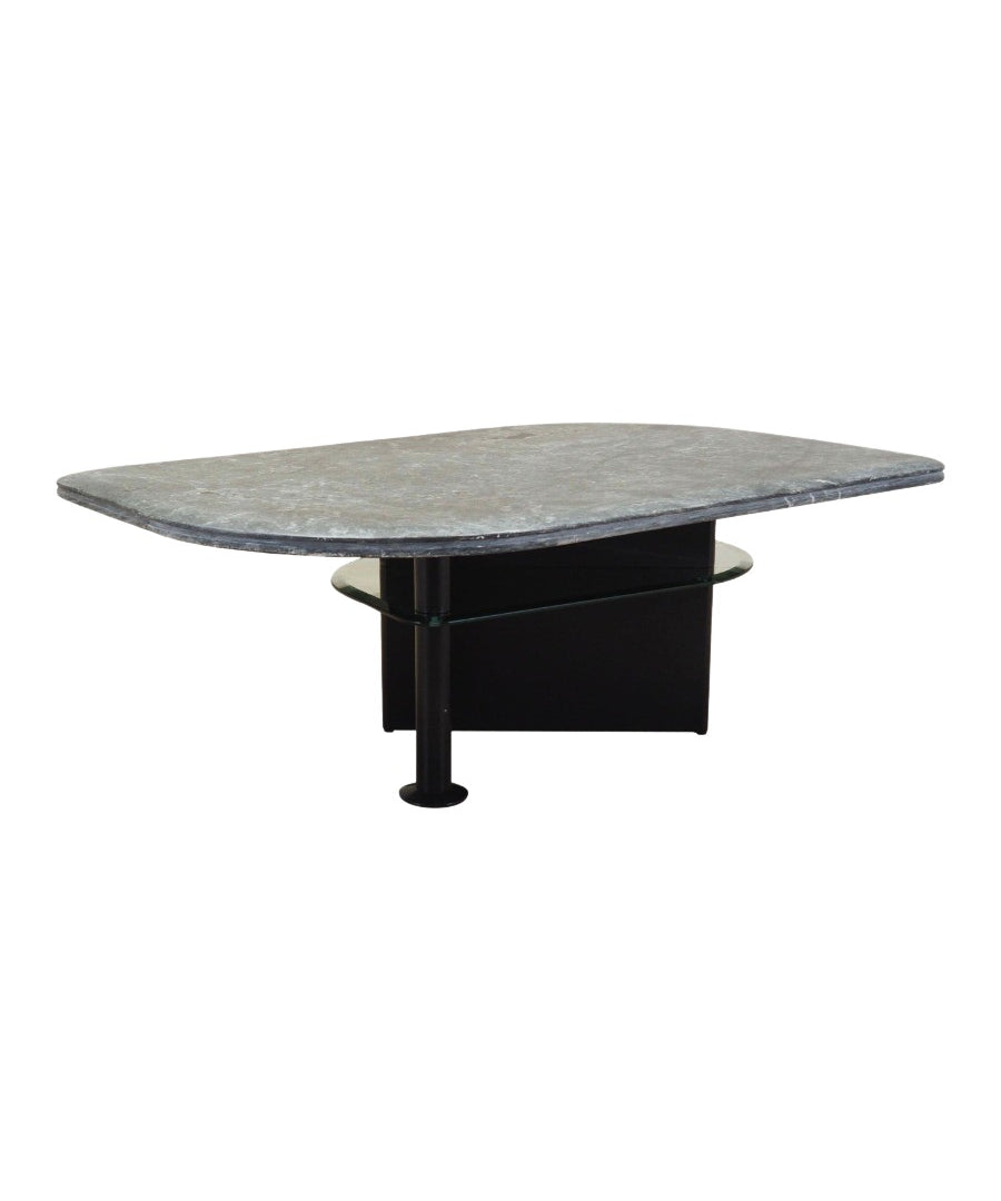 Coffee_Table,_Italian_Design,_Marble_Top_&_Wood,_1980s,_Italy