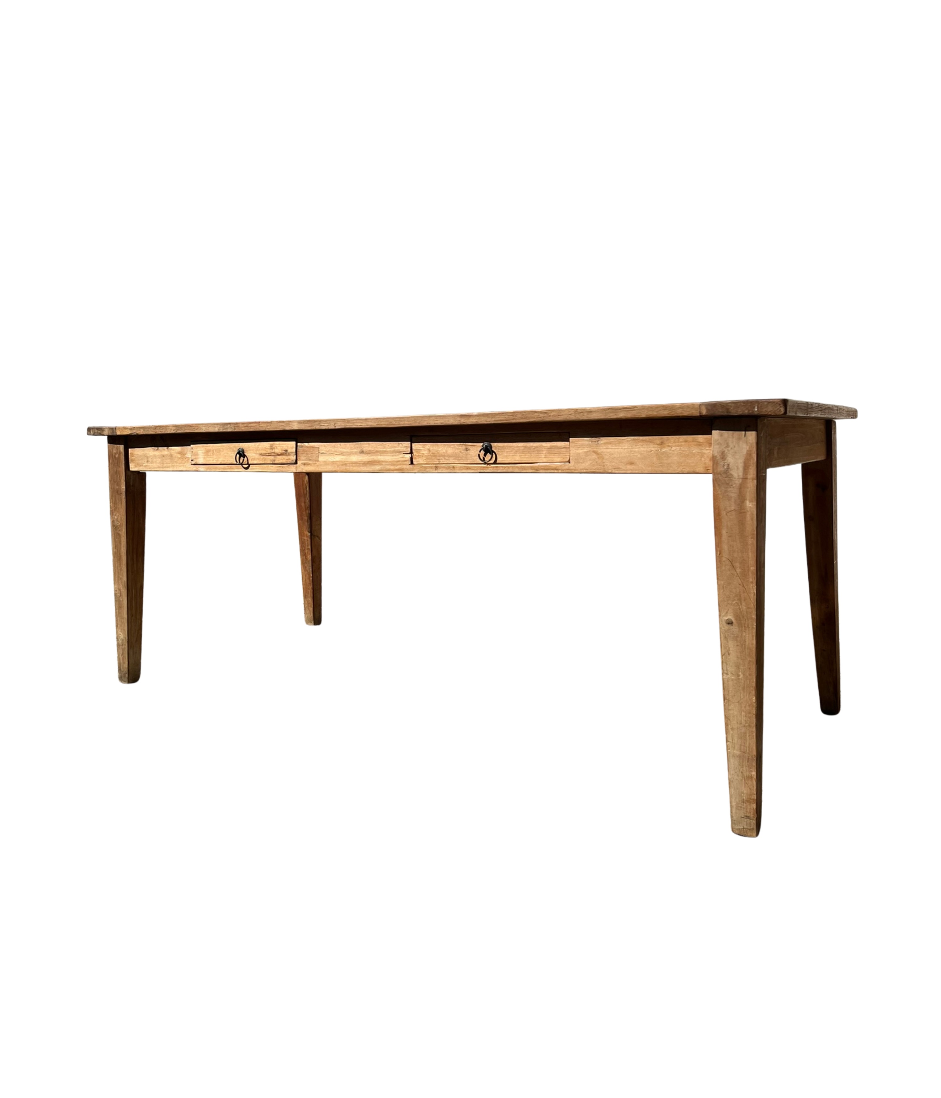 Collapsile_20th_century_solid_wood_handmade_farmhouse_table.