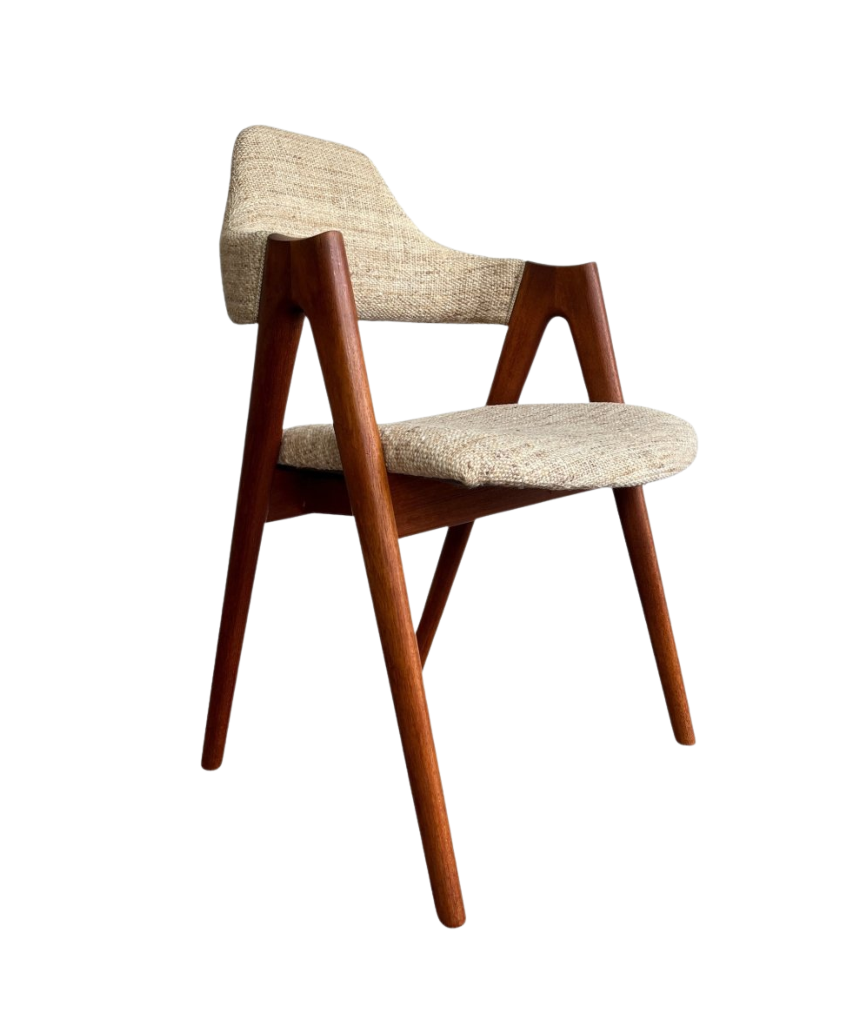 Compass_Chair_by_Kai_Kristiansen_for_Schou_Andersen,_Teak_and_Wool,_Denmark,_1950s–1960s