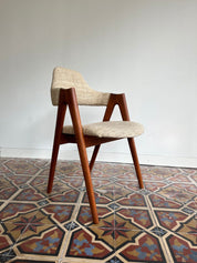 Kai_Kristiansen_Compass_Chair_for_Schou_Andersen_in_Teak_and_Wool,_Denmark,_1950s–1960s