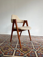 Compass_Chair_by_Kai_Kristiansen_for_Schou_Andersen,_Teak_and_Wool,_Denmark,_1950s–1960s