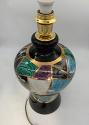 Boni_Ceramic_Table_Lamp,_Handcrafted_Glazed_Vase_Lamp,_Italian_Postmodern_Design,_1980s
