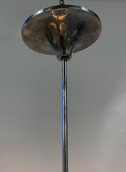 Nason_Moretti_Murano_Glass_Chandelier,_Chrome_&_Lattimo_Glass,_Italy