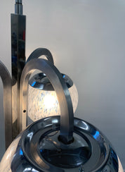Nason_Moretti_Murano_Glass_Chandelier,_Chrome_&_Lattimo_Glass,_Italy