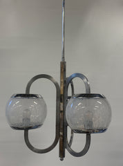 Nason_Moretti_Murano_Glass_Chandelier,_Chrome_&_Lattimo_Glass,_Italy