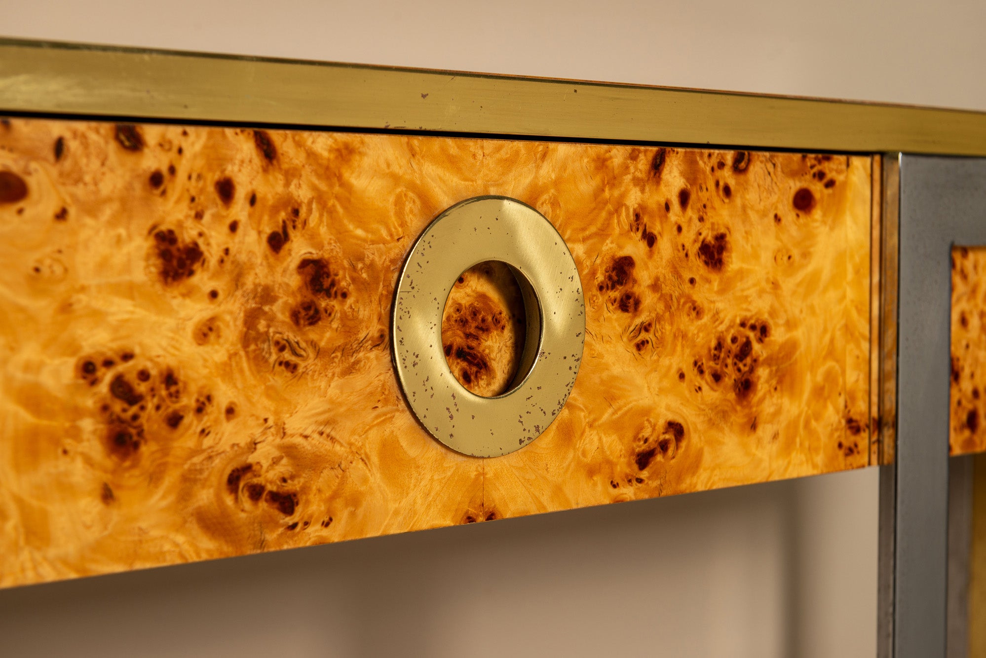 Console_Table_and_Mirror_by_Mario_Sabot_for_Willy_Rizzo,_1970s,_Italy