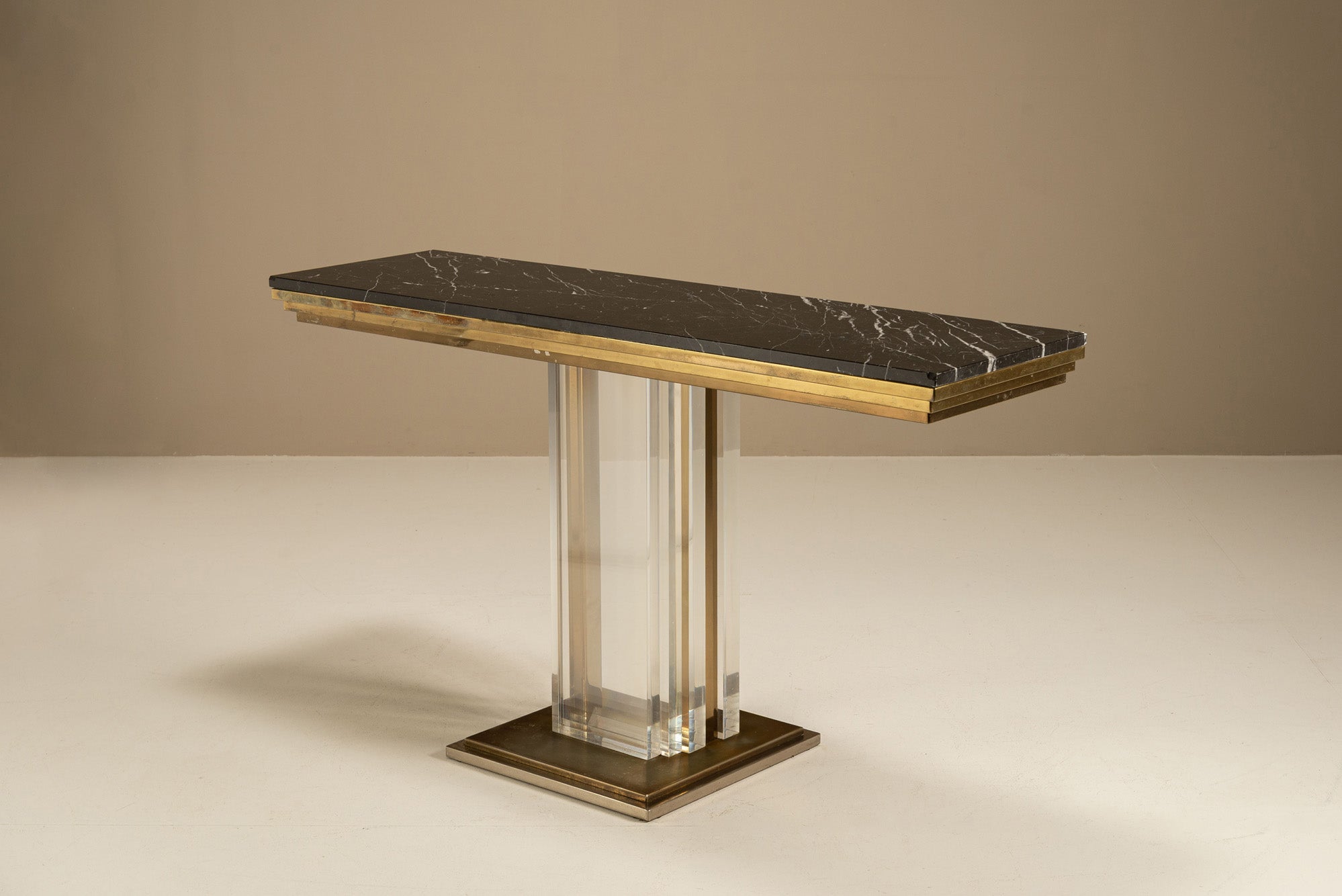Black_Marble,_Brass_and_Plexiglass_Console_Table_by_Belgochrom,_1970s,_Belgium